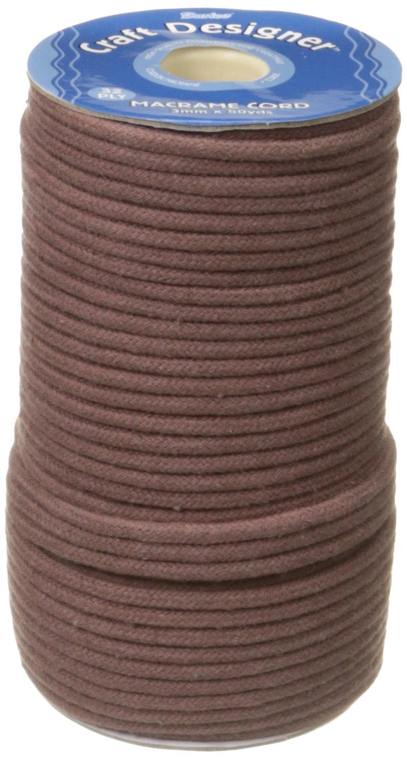 Darice Macrame Cord 32-Brown Poly, Polyester