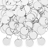 400pcs Metal Rim Key Tags with Ring,1.2 Inches White Bulk Key Labels Tags Round Paper Tag,Double-Sided Writable Keys Chain Tag for Marking Room Numbers Price Item Number