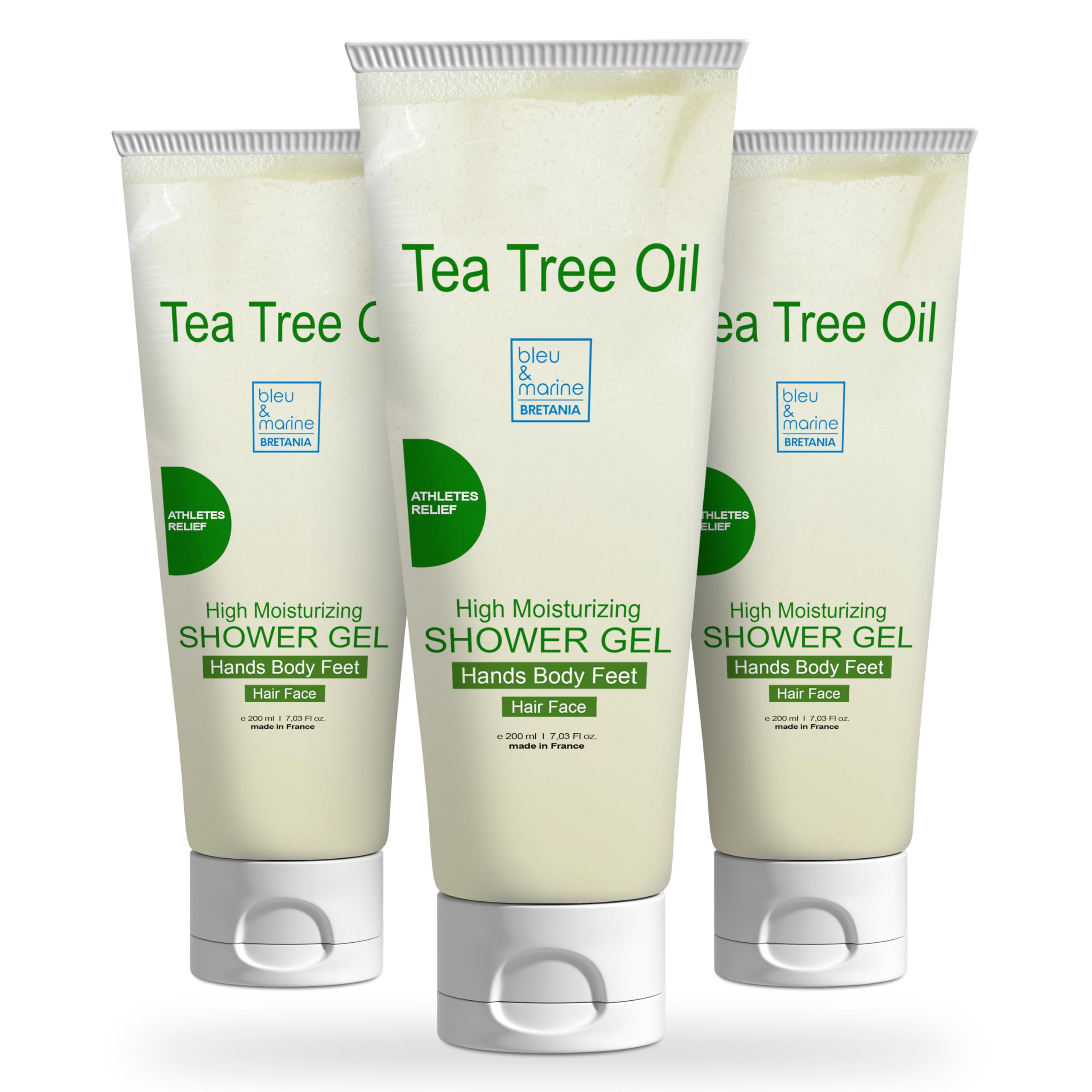 Shower Gel, Bath Soap and Shampoo gel (body, feet, armpits, nails, face and hair) Combats body odour. Anti-acne. Purifies, detoxifies and deep cleanses skin - 3 x 200 ml - 3 x 7.59 fl. oz. โ image 1