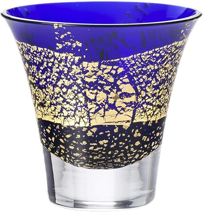 "Made in Japan" Edo Glass Ruri Glass Cold Sake Cup [Liquor