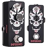 EX Inferno Death Metal Distortion Guitar Pedal, High-Gain Electric Guitar Effects Mini Pedal, with 3-Mode Boost Switch, True Bypass