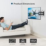 BONTEC TV Wall Mount 13-42 Inch Full Motion Tilt Swivel 360° VESA 200x200 view 2