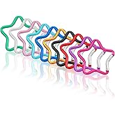 10 PCS Aluminum Star Shape Carabiner Clip, Multicolor Spring Snap Hook Star Shaped Carabiner Keyring Camping Accessories Buckle for Outdoor Accessories, Hiking, Traveling