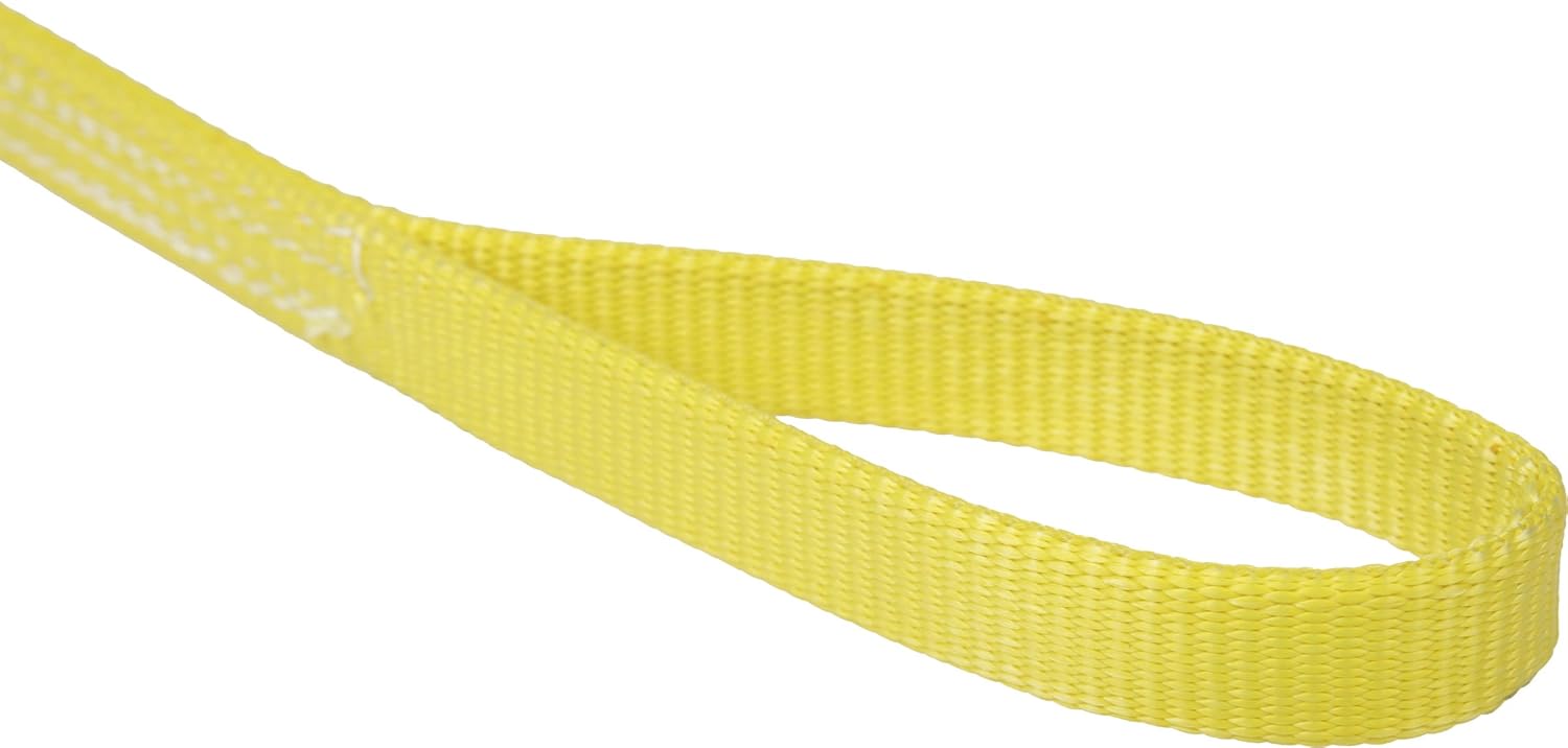 Mazzella EE2902 Polyester  Sling, EyeandEye, Yellow, 2 Ply, 3