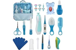 LLbucuo Baby Healthcare and Grooming Kit, 26 in 1 Baby Electric Nail Trimmer Set Newborn Nursery Health Care Set for Newborn Infant Toddlers Baby Boys Girls Kids Haircut Tools