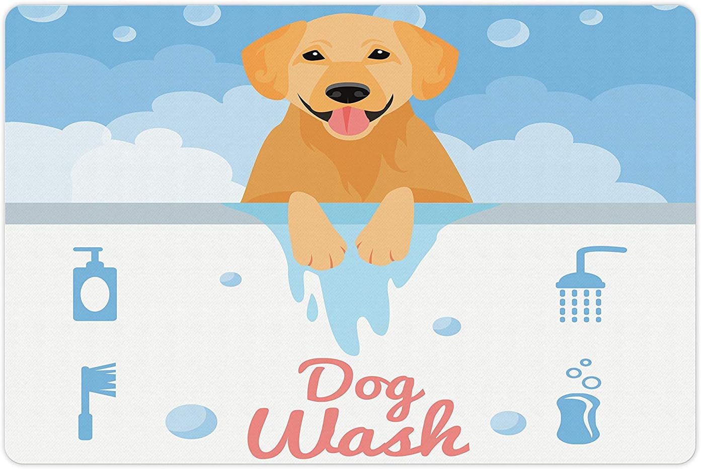 Amazon Com Yababy Golden Retriever Pet Mat For Food And Water