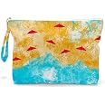 Fokongna Travel Makeup Bag - Wet Dry Bag for Swimsuit, Beach Pool Diapers, Dirty Yoga Gym Clothes - Zipper Pouch for Women, S