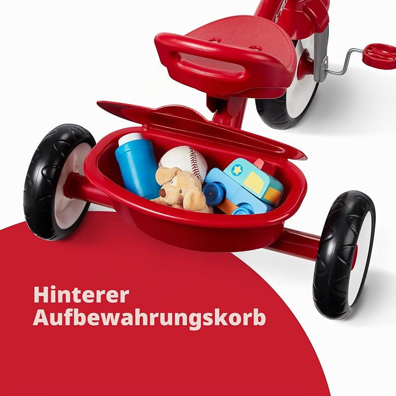 Rotes Dreirad, Dreirad für Kleinkinder im Freien, Alter 2,5 bis 5 Jahre (exklusiv bei Amazon)