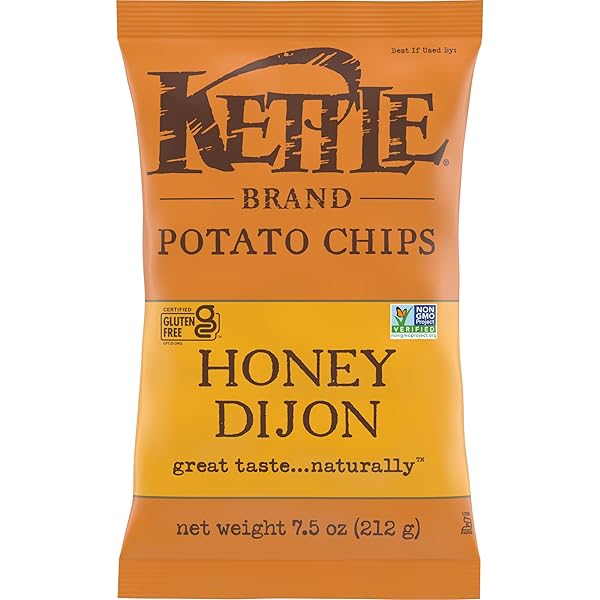 KETTLE BRAND POTATO CHIPS, HONEY DIJON KETTLE CHIPS,...