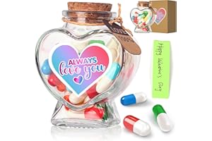 PRINLUCK Fathers Day Husband Gifts from Wife, Gifts for Fathers Day from Wife, Valentines Day Gifts for Him Her Boyfriend Girlfriend Husband Wife Birthday Gifts, Capsule Letters Message in a Bottle 45pcs