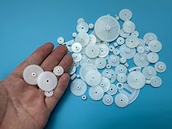 72PCS Small Motor Gears Plastic Gears for Motor RC
