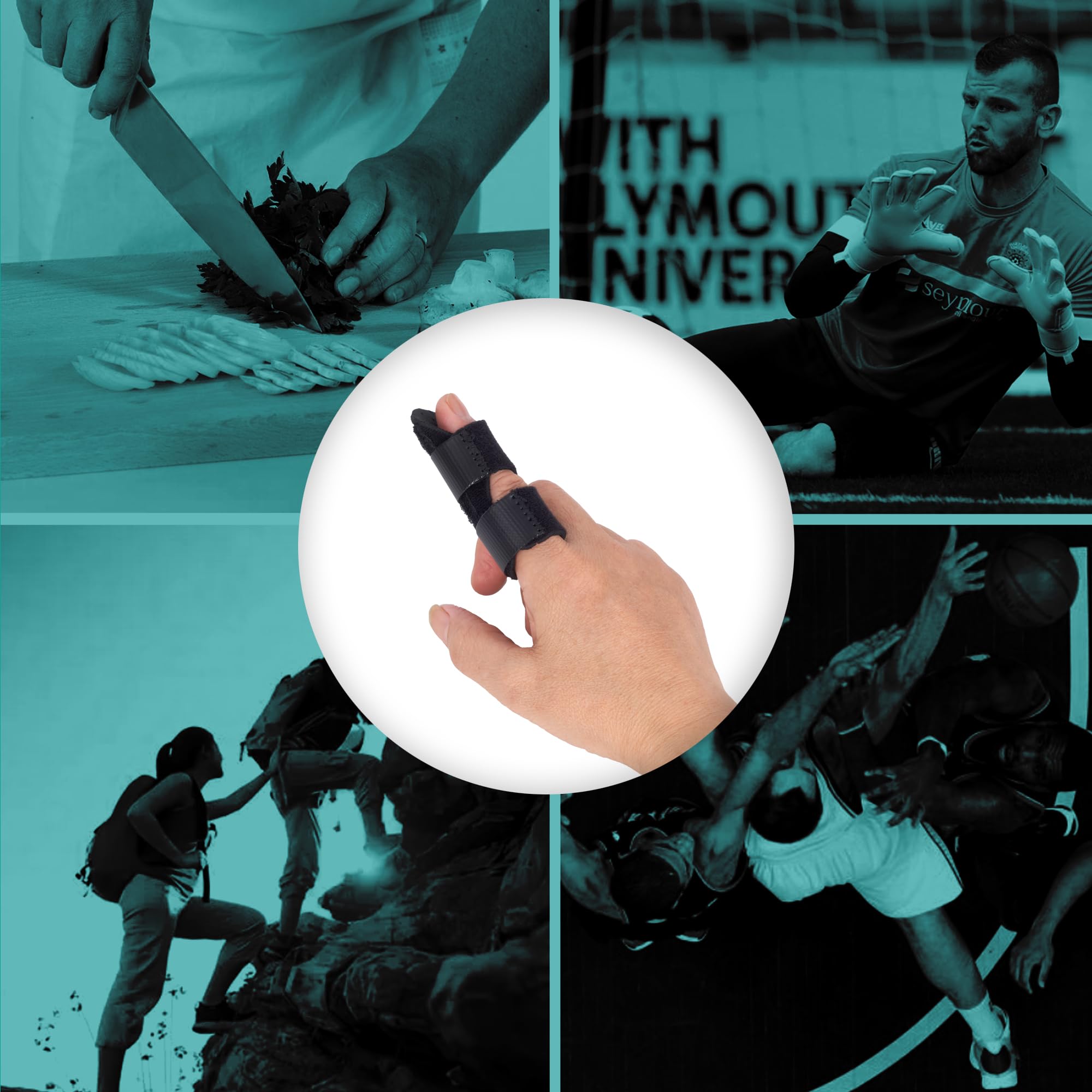 Soft Home Finger Splint, Mallet Finger Splints for Pain Relief, Trigger Finger Splint for Thumb, Middle, Pointer, Ring or Pinky Finger