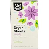 365 by Whole Foods Market, Fabric-Softening Dryer Sheets, Lavender, 80 Count