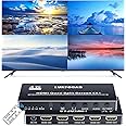 LUKFOCAB HDMI Multi-Viewer 4X1, Seamless Switcher 4 in 1 Out, Quad Multi Viewer Switcher with IR Remote, Supports 4K 30Hz, 5 Display Modes for Security Camera, Gaming Consoles
