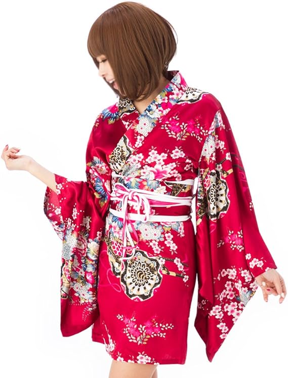 Amazon 花魁系 着物ドレス ワンピース 帯付 リボン 光沢 レディース 肩出し ｍ 花柄 Julius 服 ファッション小物 通販