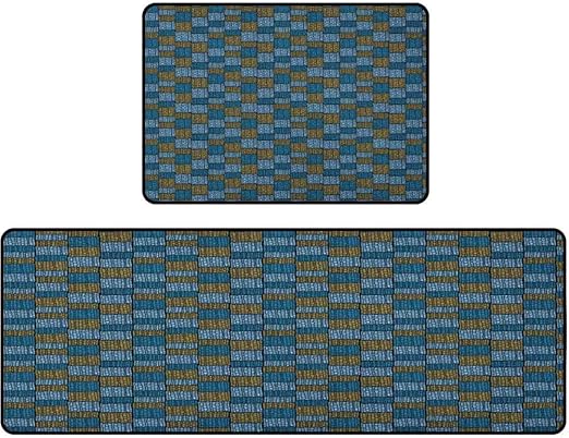 Alfombras de cocina y esteras, diseño abstracto oriental geométrico