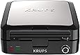 KRUPS Belgian Waffle Maker, Waffle Maker with Removable Plates, 4 Slices, Black and Silver