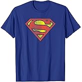 Superman Retro Supes Logo Distressed T-Shirt