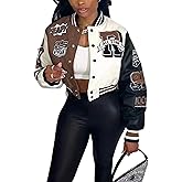 VOIKERDR Button Down Shirts for Women Outerwear Windbreaker Varsity Jacket for Women Fall Lightweight Jacket 2024