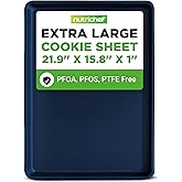 NutriChef Extra Large Cookie Sheet - Nonstick Carbon Steel Baking Tray for Easy Food Release, Professional Quality, Durable a