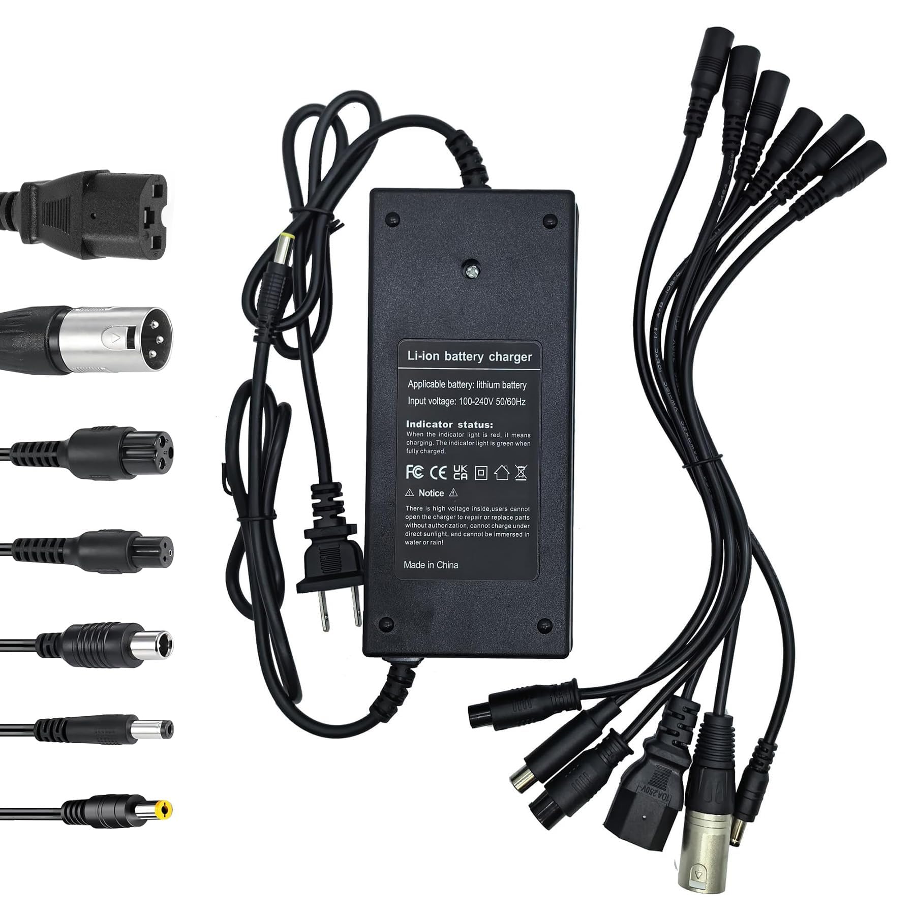 Photo 1 of (7 Plugs) 54.6V 2A Fast Charger for Scooter Rad Power/Lectric XP/Sondors/Pedego/Jasion/ eb7 /Evercross H5/ Vsett 8, 8+ etc. 48V Lithium-ion Battery