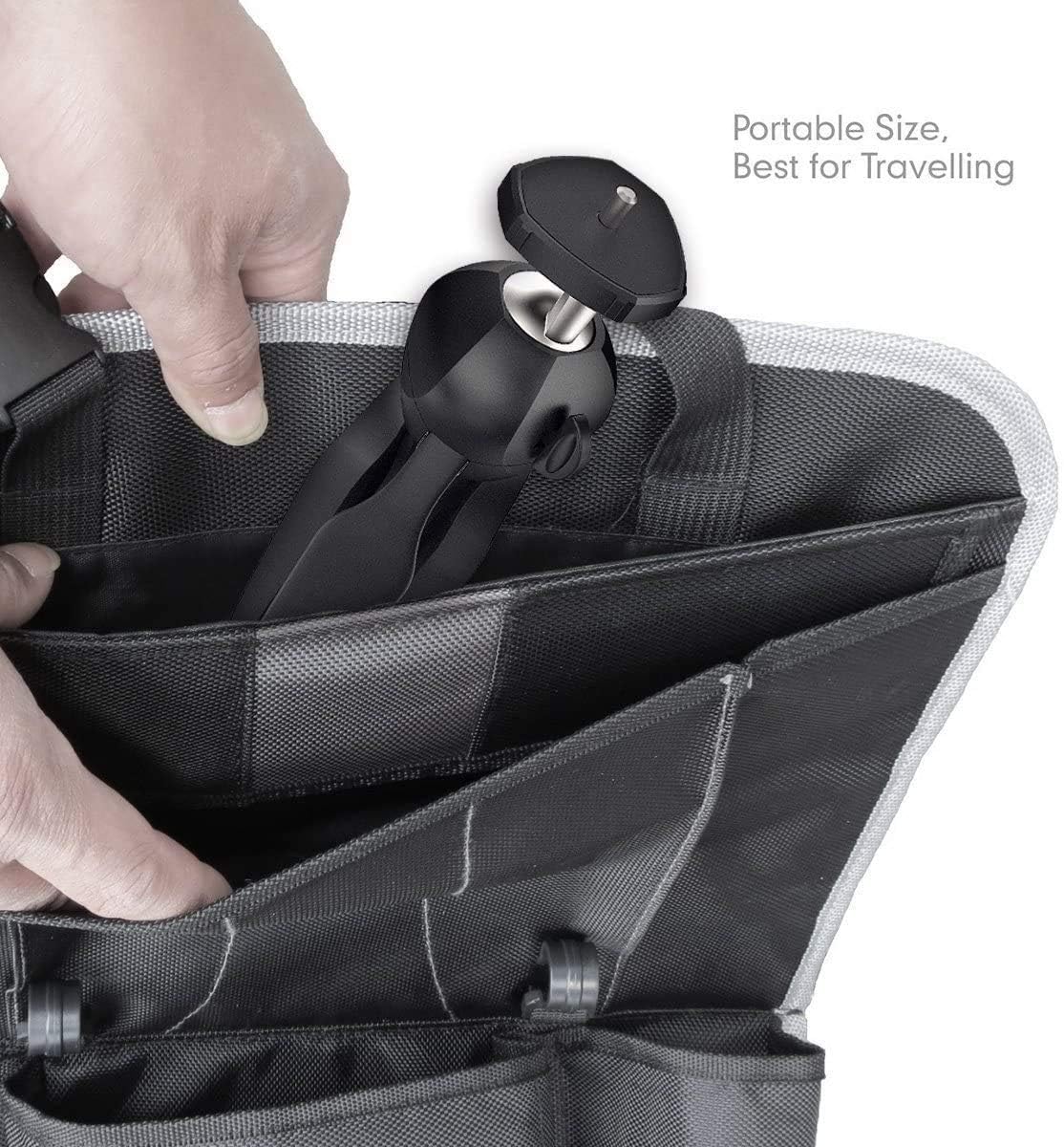 Fugetek Mini Tripod Table Top Stand and Phone Mount, Compact, Travel Ready, Use with FaceTime, Video Calls, Compatible with Gopro, Smartphones, iPhone, Samsung, Compact Cameras, DSLRs, Selfie Stick: Camera & Photo