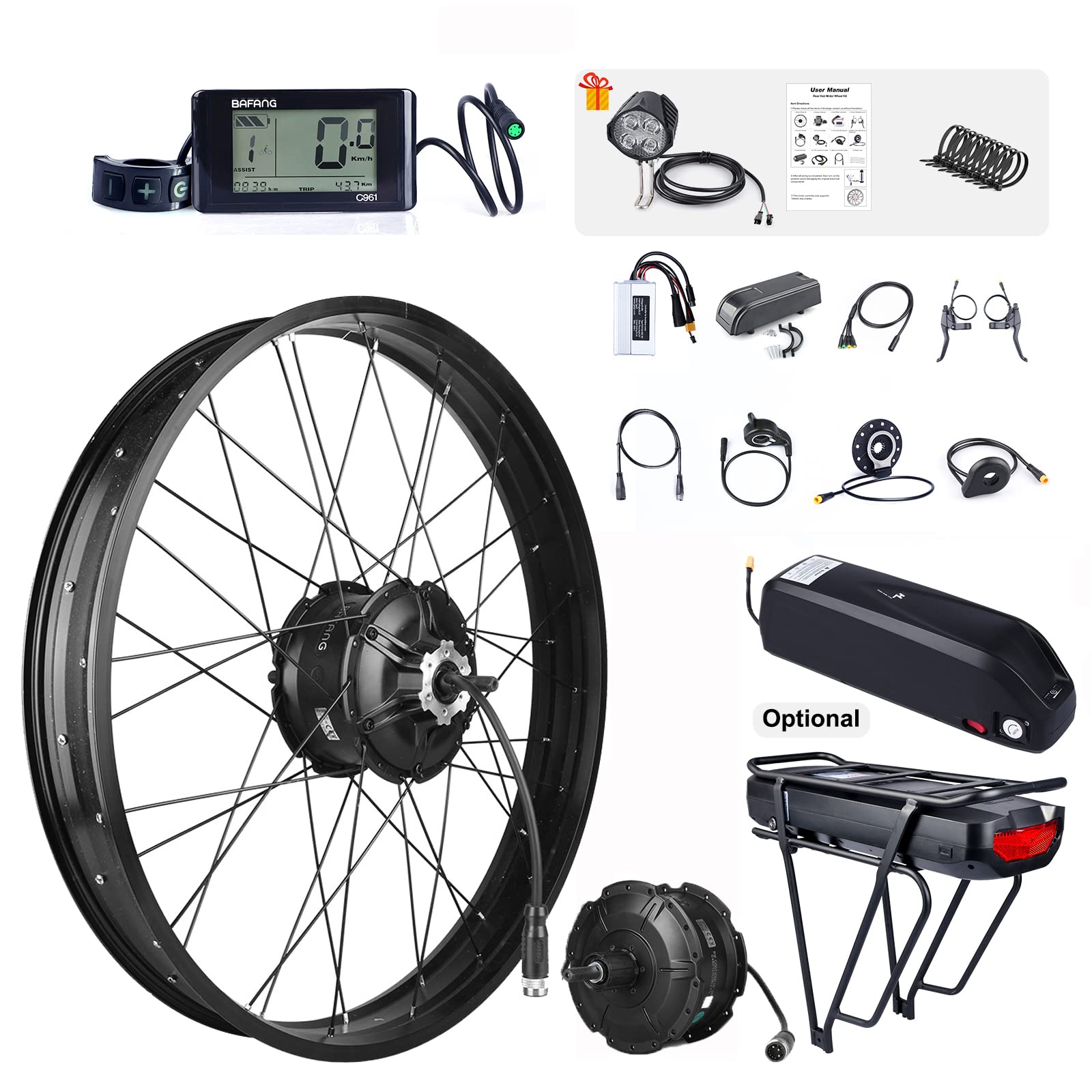 BAFANG 48V 1000W Rear Hub Motor : 26 Inch Fat Tire