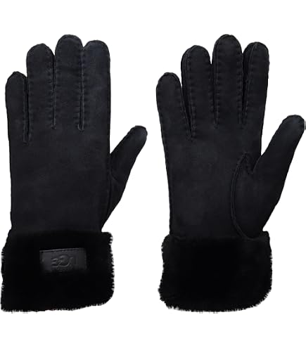 R　UGG 　手袋　BAILEY GLOVE UGG Men's Fluff Glove, Black, Medium at Amazon Women's Clothing store