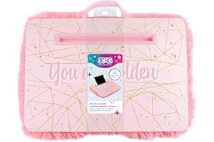 3C4G THREE CHEERS FOR GIRLS 3C4G Pink & Gold Deluxe Fur Lap Desk, Take Tech on The Go, Includes a Media Slot That Perfectly Holds Tablets & Phones, for Ages 6 and up by Make It Real