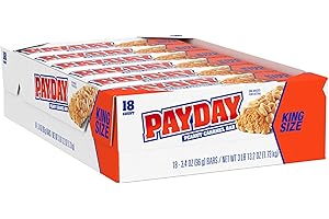 PAYDAY Peanut Caramel King Size, Candy Bars, 3.4 oz (18 Count)