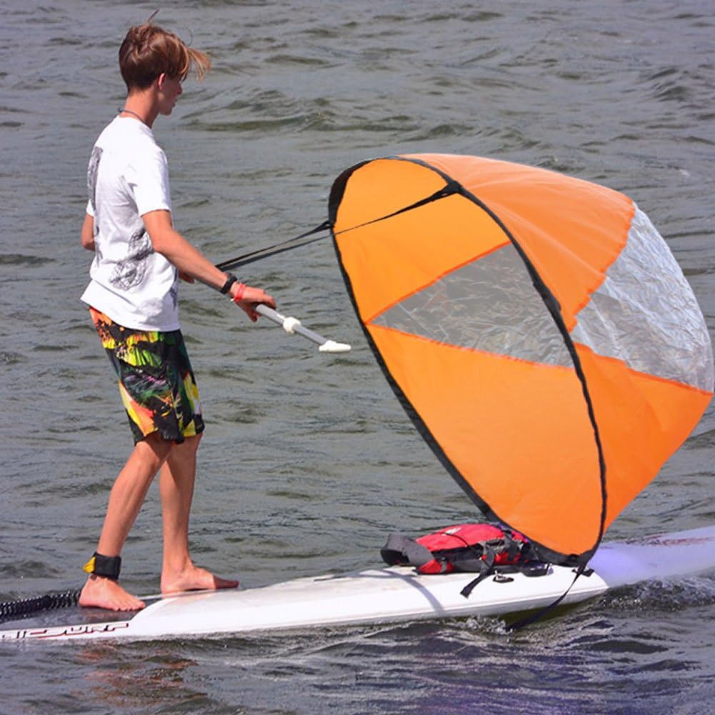 SATC 42" Kayak Sail Paddle Wind Popup Board Kit Kayak Wind Sail Kayak Accessories Portable