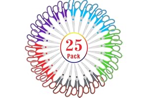 Scissors Bulk Set of 25-Pack, Niutop 8" Multipurpose Sharp Sewing Craft Shears Fabric Scissors for Office Home High/Middle School Student Office Teacher Supplies, Comfort-Grip Right/Left Handles