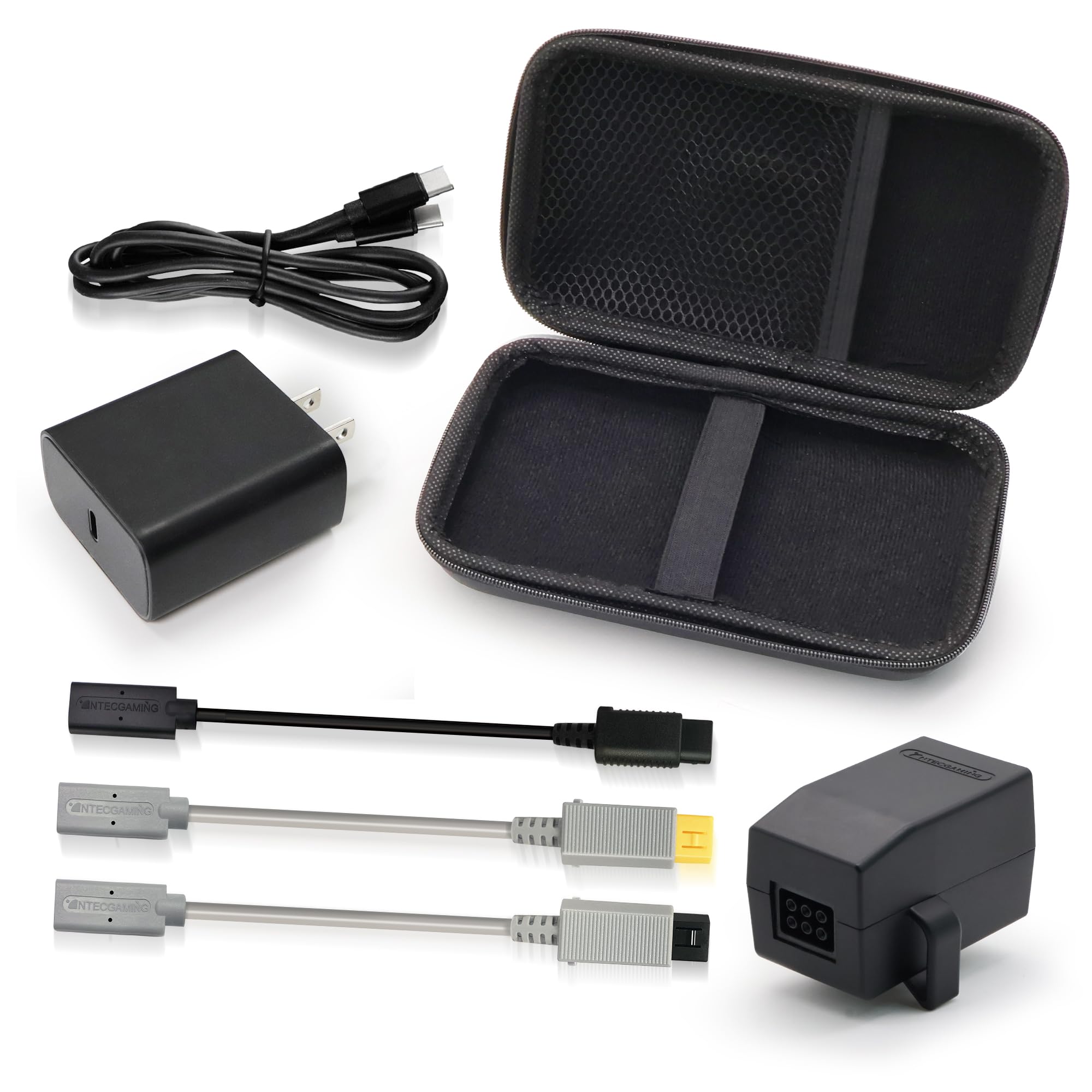 Retro Game Console Power Supply Combination kit-PD Fast Charging, Built-in chip, Stable Performance, Multiple interfaces Free Conversion-Compatible with NGC/WII/WII-U/N64