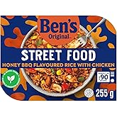 BEN'S ORIGINAL™ Street Food Honey BBQ Flavoured Rice with Chicken, Prepared Entrée, Microwave in 90 Seconds, 255 g