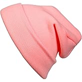 Cap911 Unisex Plain 12 inch Long Beanie - Many Colors Pink
