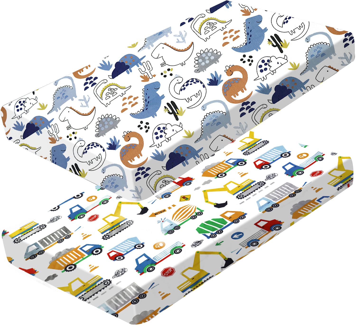 2 x Cot Fitted Sheets 120 x 60cm | Bedding For Cot bed | Soft & Breathable Sheets For Standard Crib and Toddler Mattresses Fully Elasticated Skirt Breathable Easy Care — image 1