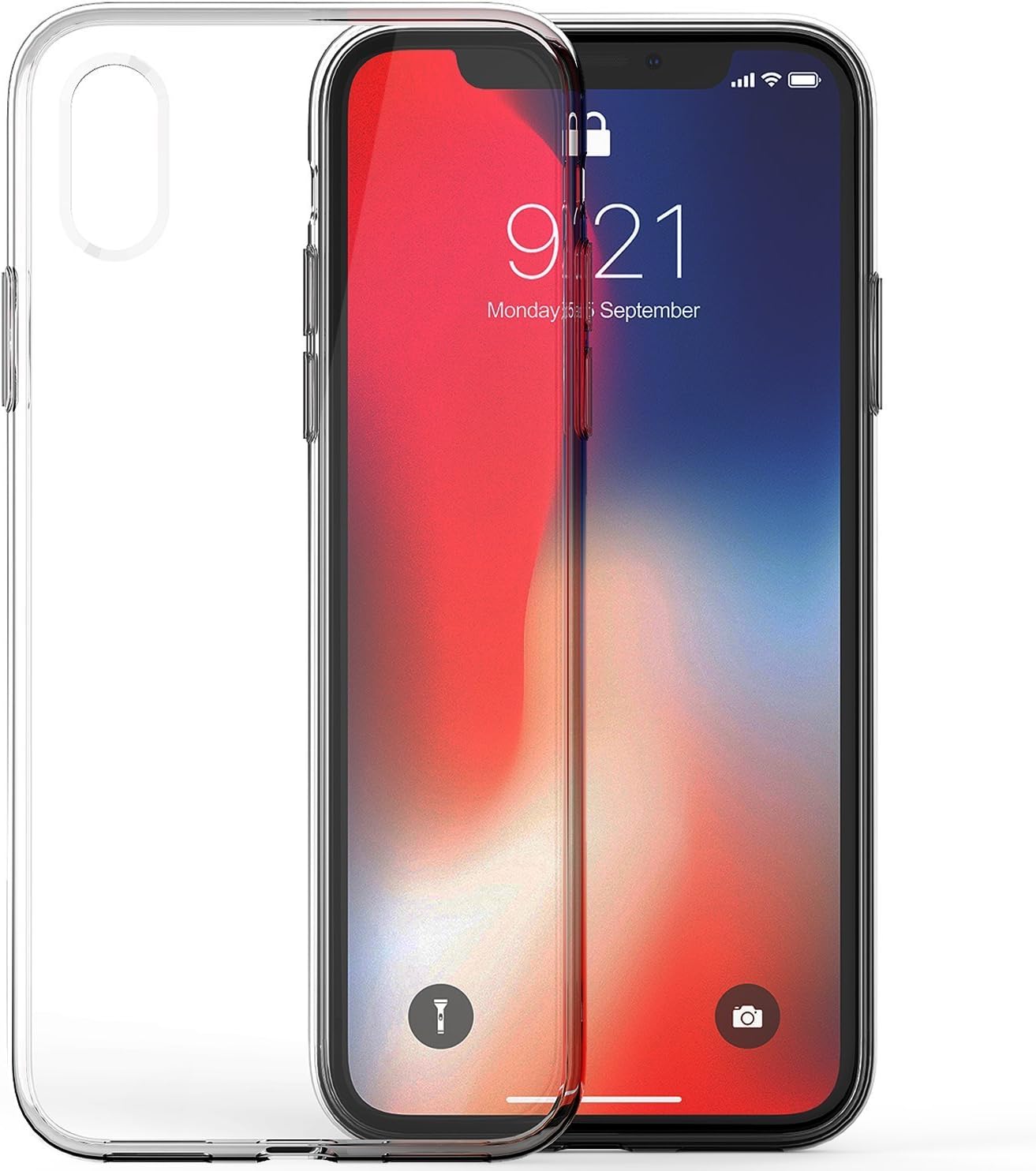 iPhone X Hülle, Leseeing iPhone X Schutzhülle Klar Case Silikon - Crystal Clear Ultra Dünn Durchsichtige Transparent Cover Handyhülle TPU Case für iPhone X-Transparent, Klar[Qi]