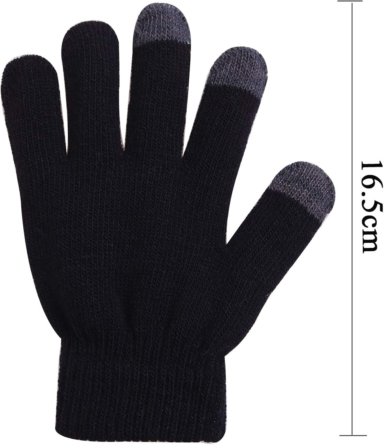 Cooraby 12 Pairs Kid's Touchscreen Gloves Teens Winter Warm Knit Texting Gloves: Clothing