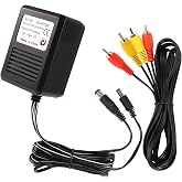 CUENSTOP NES Power Supply and AV Cable, AC Power Cord and Audio Video AV Cable Compatible with Nintendo Entertainment System, to External TV Screen Monitor