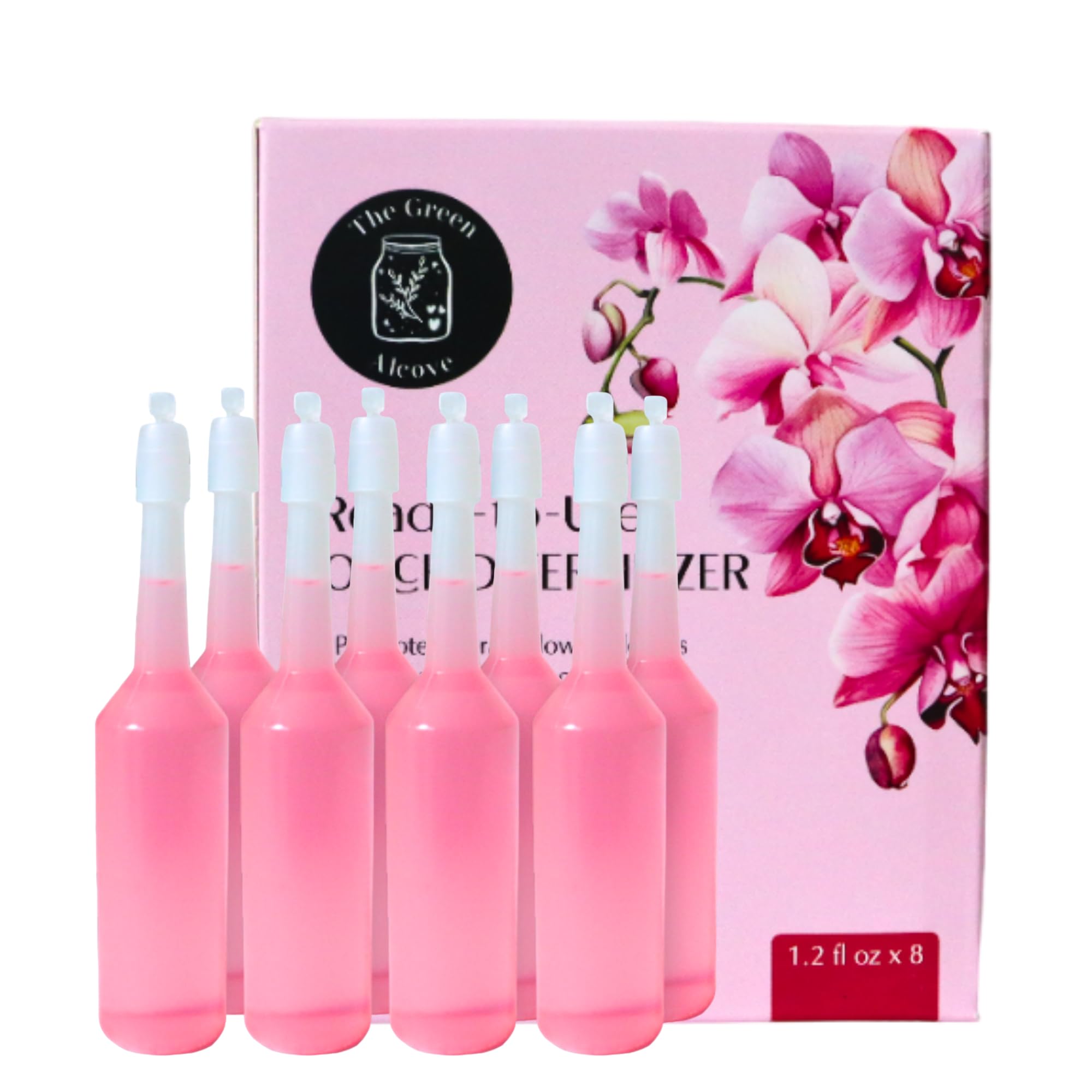 Photo 1 of The Green Alcove Liquid Orchid Fertilizer Spikes | Ready-to-Use Orchid Food Spikes & Orchid Plant Food for Blooming, Fertilizer for Orchids (8 Drip Feeders)