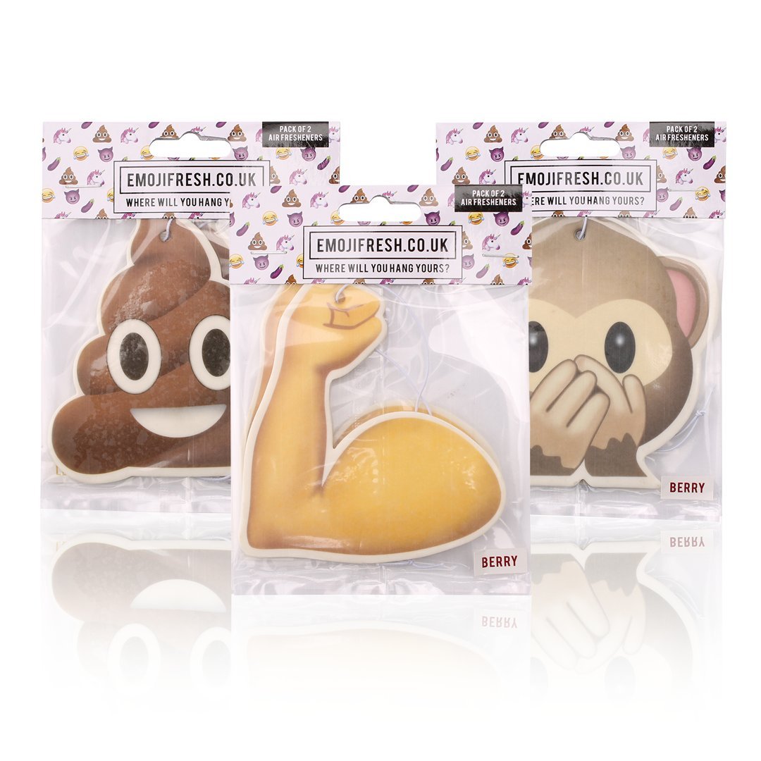 Emoji Fresh Car Airfreshers 3 MultiPack 6 Car Air Freshener Long