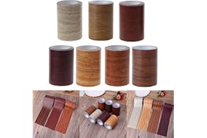 BIYAER Realistic Wood Adhesive Waterproof Wood Tape for Door Floor Table and for (Single Roll) Color 6