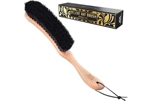 Atzi Hats Hat Brush Clothes Brush for Suits Lint Brush Felt Cowboy Hat Cleaner Suit Brush Laundress Lint Roller Wool Cashmere Velvet Furniture Pet Hair Cleaning Kit 100% Horsehair Bristle