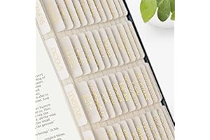 Bible Tabs for Women and Men, 75pcs Thickened Laminated Gold Foil Embossed Lettering Bible Tab, Study Bible Book Tabs,Bible S