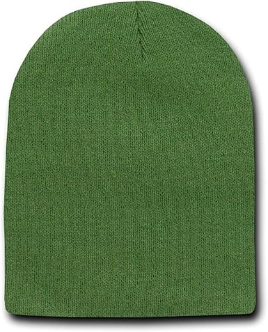 olive green skull cap