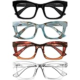 CCVOO 1.0 Oprah Style Reading Glasses for Women, Stylish Eyeglasses, Blue Light Readers for Women, Cheaters