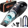 Power Practical Handheld Vacuum Cordless - Rechargeable Portable Car Vacuum W/Strong Suction- Small, Mini Vacuum Cleaner for Car, Couch, & Home - Aspiradora para Carro