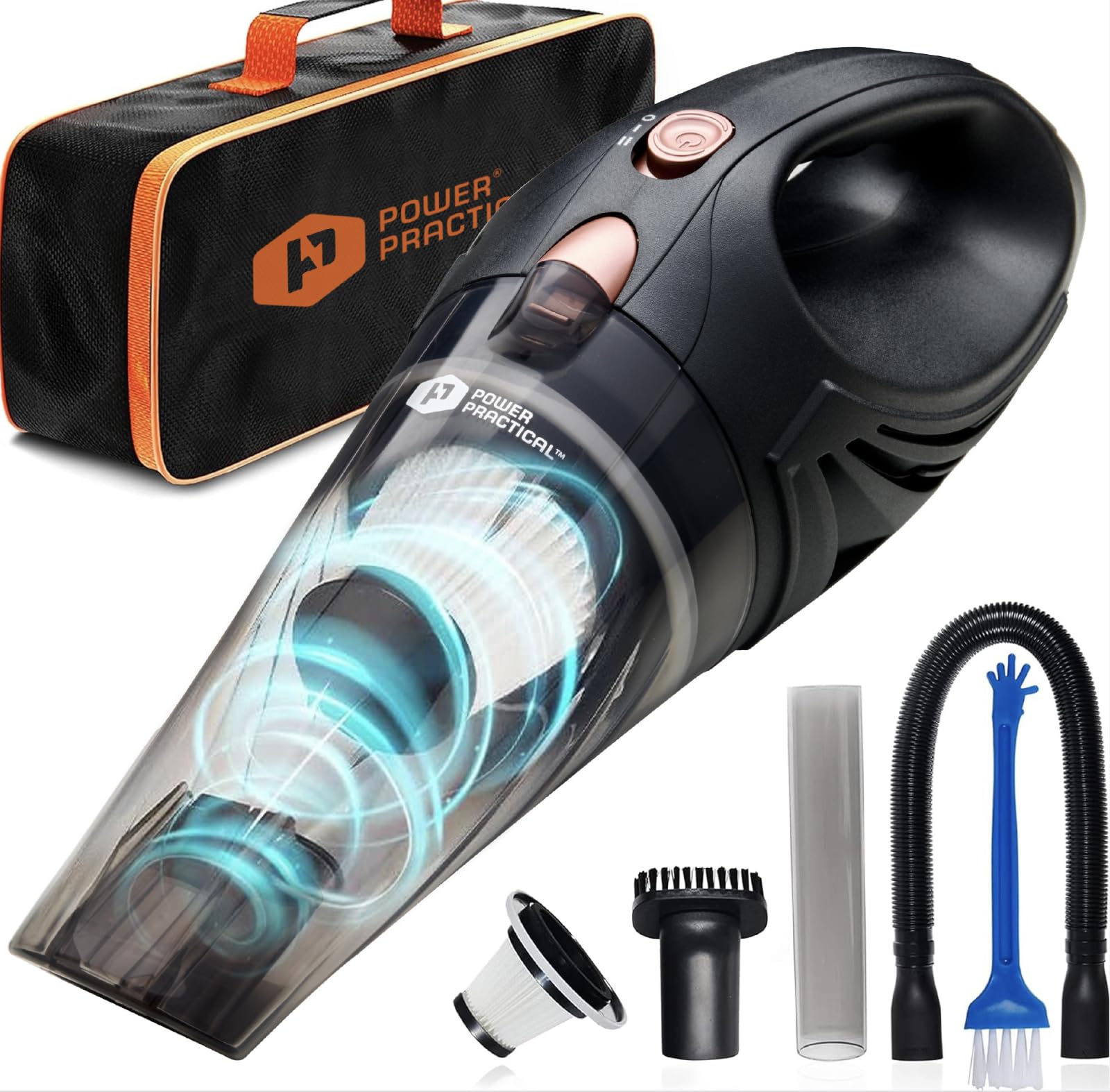 Photo 1 of ***(PARTS ONLY/ NON FUNCTIONAL)***Power Practical Handheld Car Vacuum Cordless Rechargeable Portable Vacuum Cleaner W/Strong Suction Small, Mini Vacuum Cleaner for Car, Couch, & Home Aspiradora para Carro