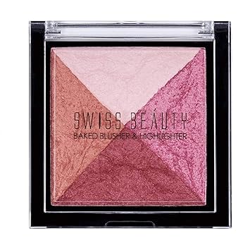Swiss Beauty 2 Baked Blusher & Highlighter (7g, ColorSet-02)