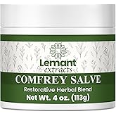 Organic Comfrey Salve for Bone Healing (4 oz) | Natural, Herbal Comfrey Cream for Soothing Comfort and Recovery - Infused with Concentrated Comfrey Oil